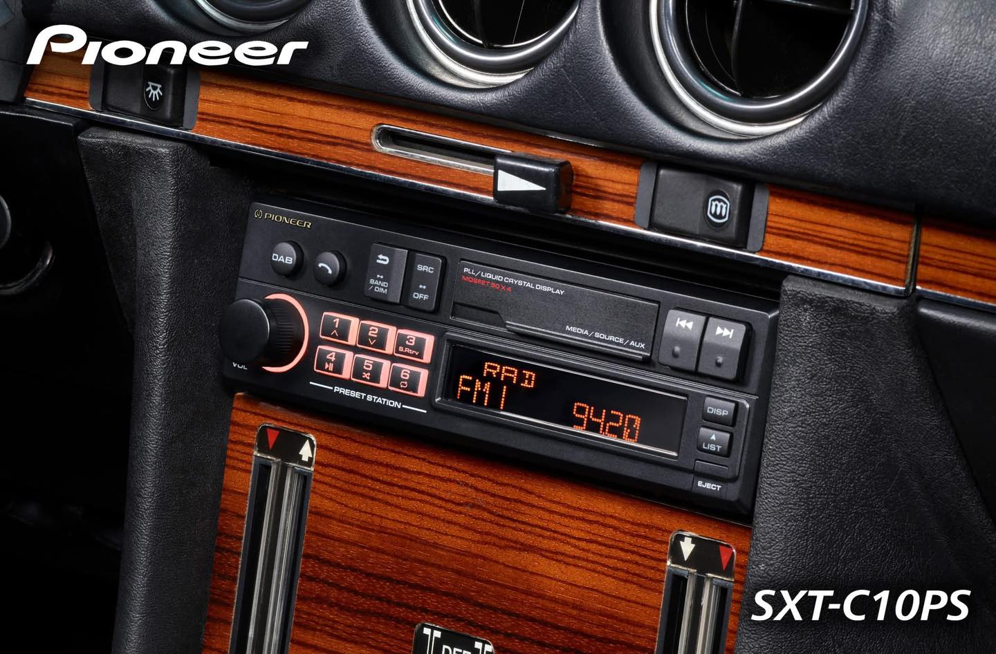 Pioneer SXT-C10PS: Retro Car Stereo with Bluetooth & DAB+