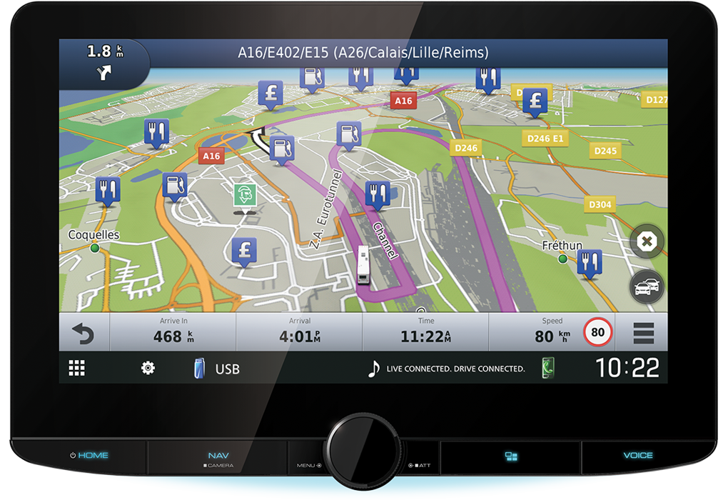 Kenwood DNR-992RVS Digital Media Receiver with 10.1" HD Display Apple CarPlay Android Auto & DAB+