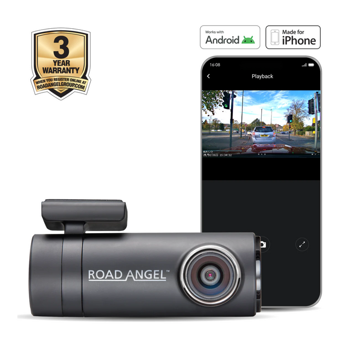Road Angel HALO DRIVE Dash Cam | 2K 1440P HD, 140° Wide Angle, Parking Mode Protection