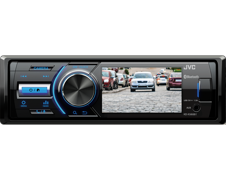 JVC KD-X560BT Mechless Bluetooth Media Player Single Din with 3" Screen
