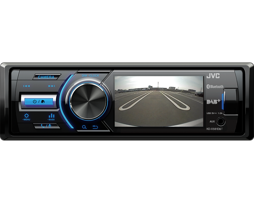 JVC KD-X561DBT Mechless 3" Screen Car Stereo with DAB & Bluetooth