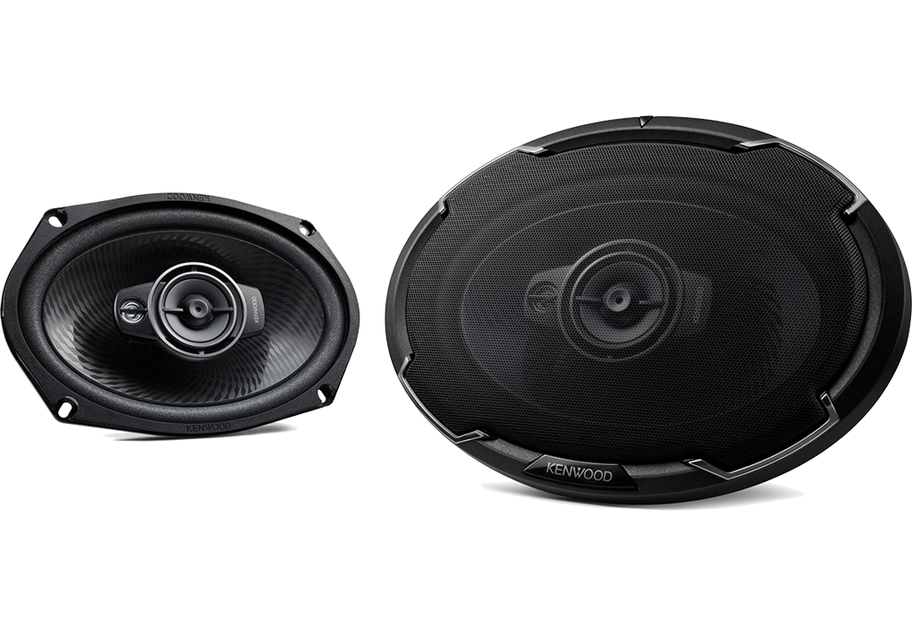 Kenwood KFC-PS6976 550W 6" x 9" 3 Way Full Range Coaxial Speakers with Grills