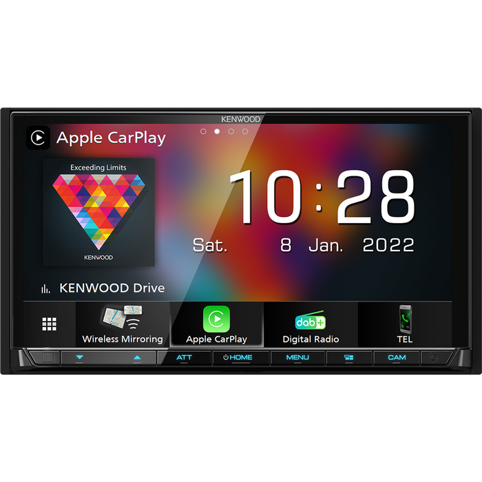 Kenwood DMX-8021DABS 7" Touchscreen Stereo with DAB Bluetooth Apple Car Play and Android Auto