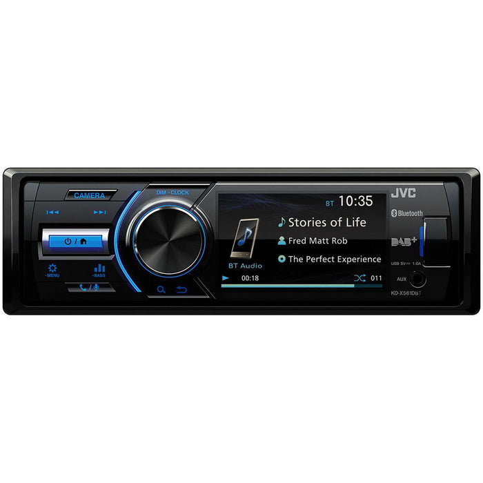 JVC KD-X561DBT Mechless 3" Screen Car Stereo with DAB & Bluetooth