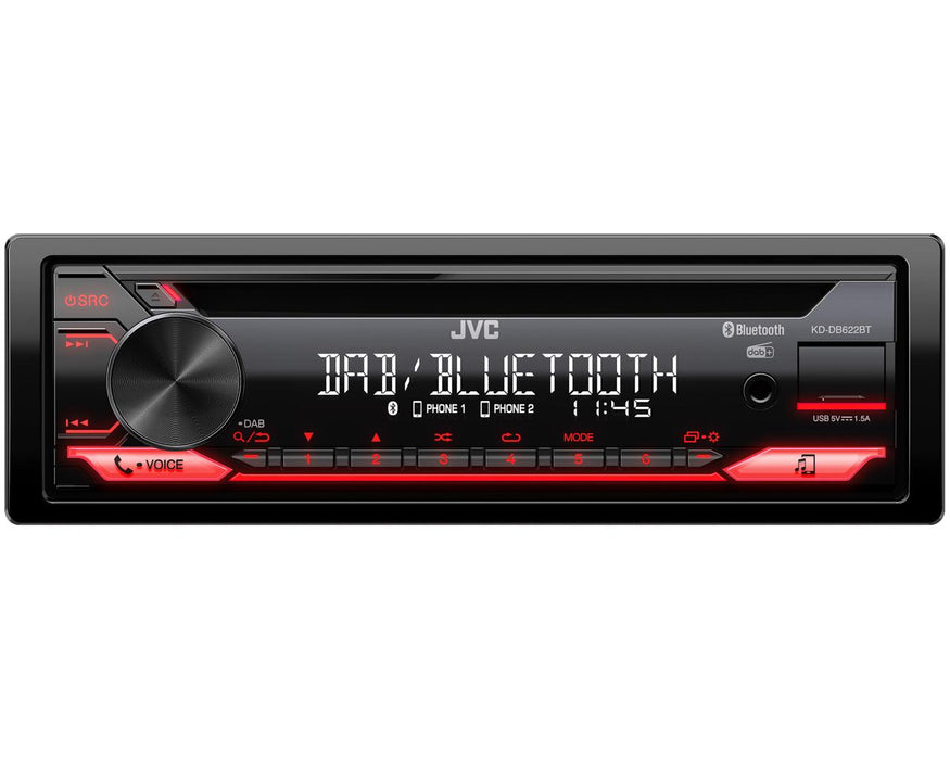 JVC KD-DB622BT MP3 CD Player with Bluetooth DAB Tuner AUX and USB