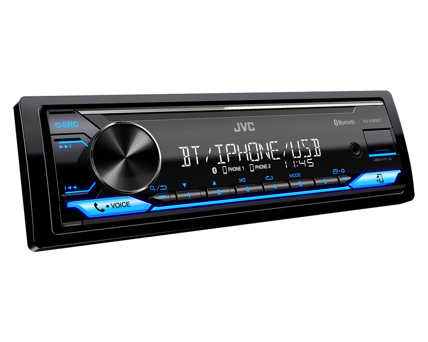 JVC KD-X382BT Premium Mechless Tuner with Bluetooth iPhone Android Spotify