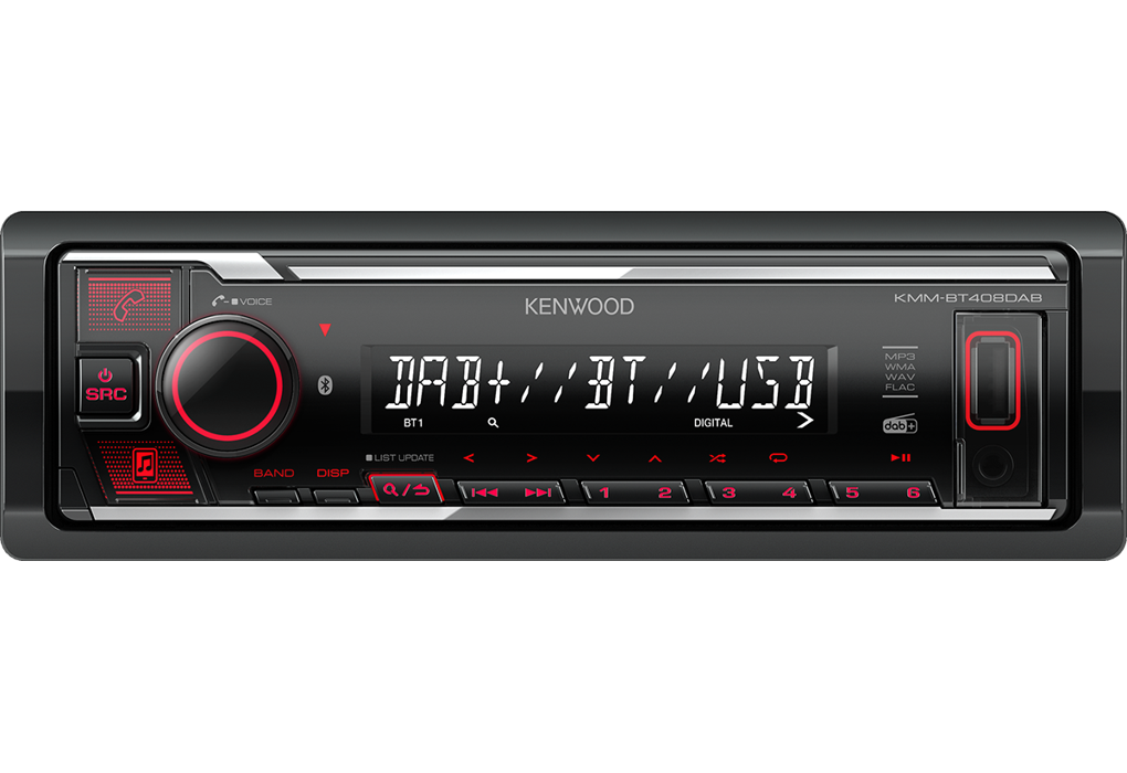 Kenwood KMM-BT408DAB Digital Media Receiver with Digital radio DAB+ & Bluetooth technology