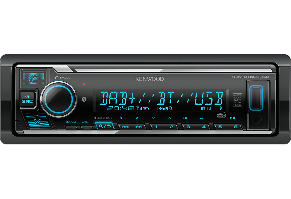 Kenwood KMM-BT508DAB Digital Media Receiver with Bluetooth & Digital Radio