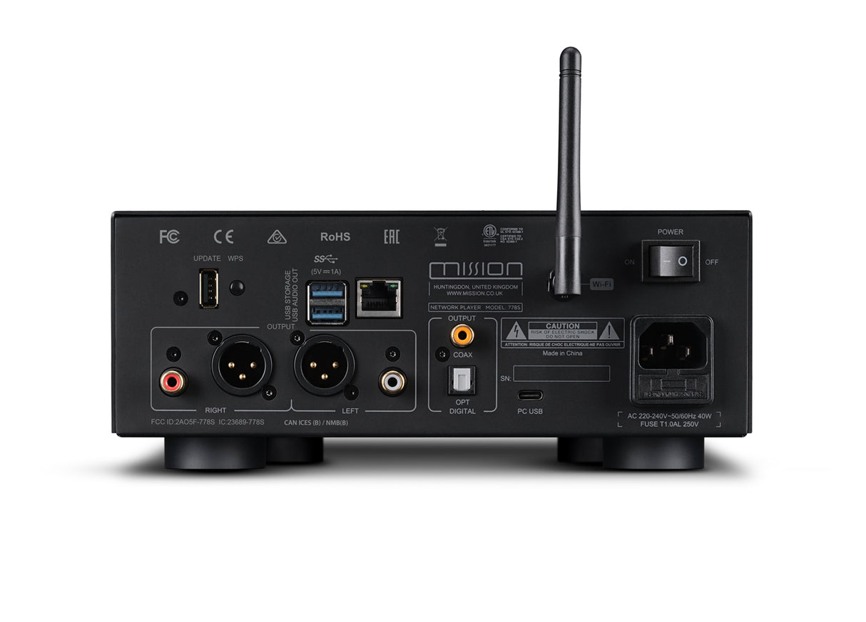 MISSION 778 WIRELESS MUSIC STREAMER BLACK