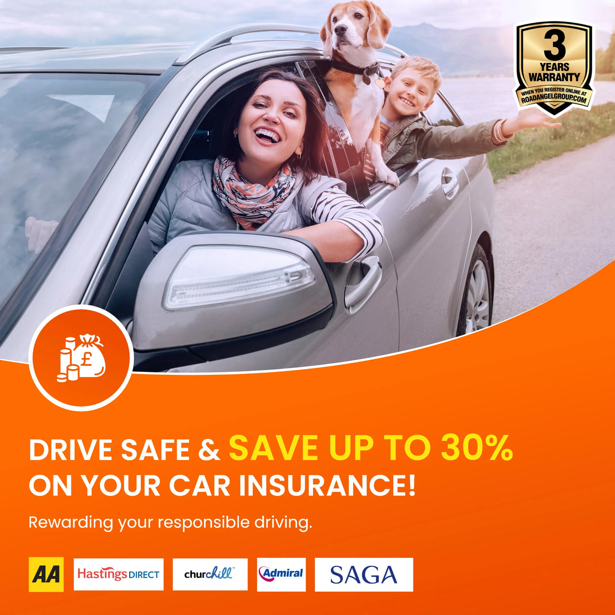 Road Angel Halo Elite 4K (2160p) & 1K (1080p) Dual Dash Cam With Sony Starvis 2