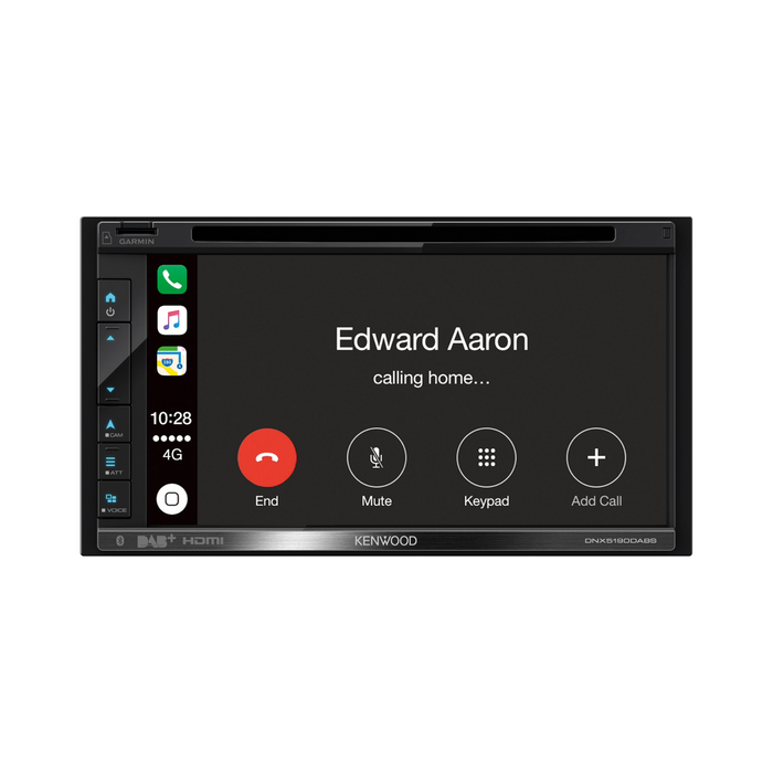 Kenwood DNX5190DABS 6.8" Car Navigation System with Android Auto, Apple Carplay, Bluetooth and DAB+