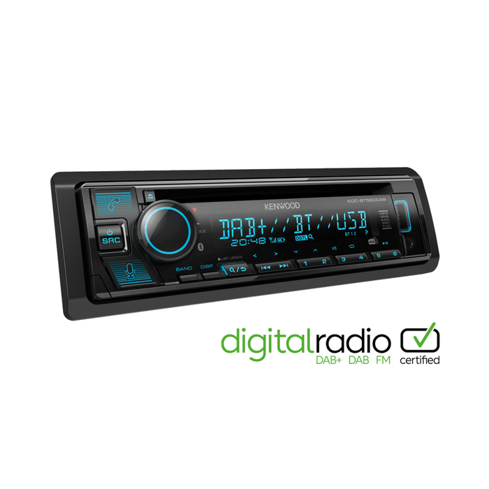 Kenwood KDC-BT560DAB CD Receiver with Bluetooth, DAB+ Radio & Amazon Alexa