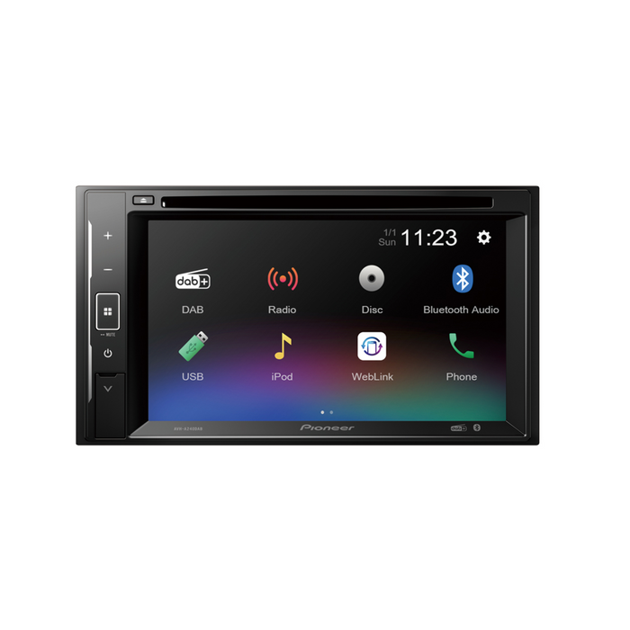 Pioneer AVH-A240DAB 6.2" Touchscreen Double Din Car Stereo with Bluetooth, USB & DAB Radio