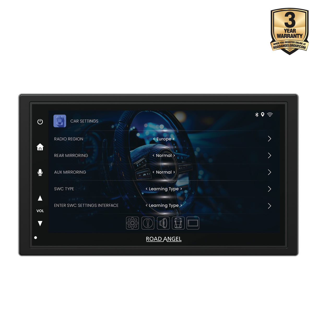 Road Angel RA-X622BT - Car Stereo With 7" Touch Screen Display, Bluetooth, Wireless Android Auto & Apple Car Play