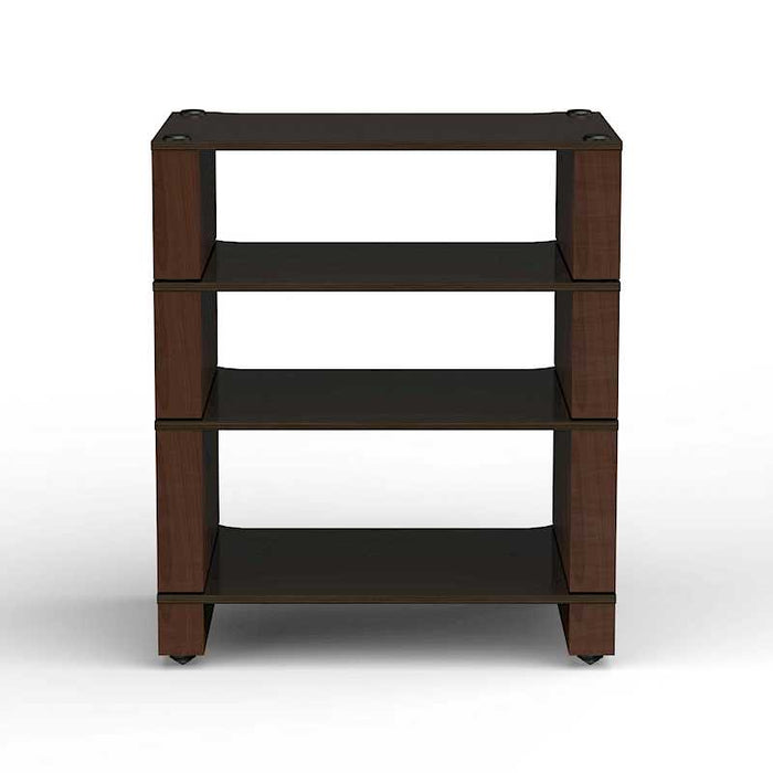 BLOK STAX 2G 4 SHELF BLACK PLYWOOD/WALNUT SIDES