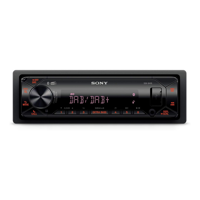 Sony DSX-B41D Single-Din Car Stereo with Bluetooth & CD/USB/AUX