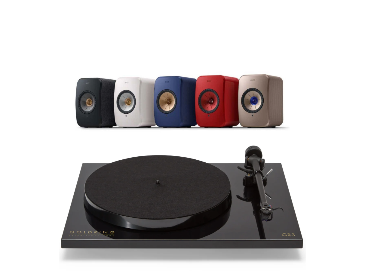 Goldring GR3 Turntable + KEF LSX II Wireless Speakers – Premium Vinyl & Streaming Bundle