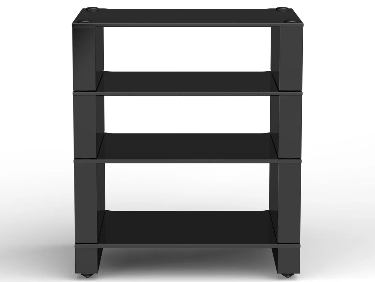 BLOK STAX 2G 4 SHELF BLACK GLASS/BLACK SIDES - Nottingham HiFi