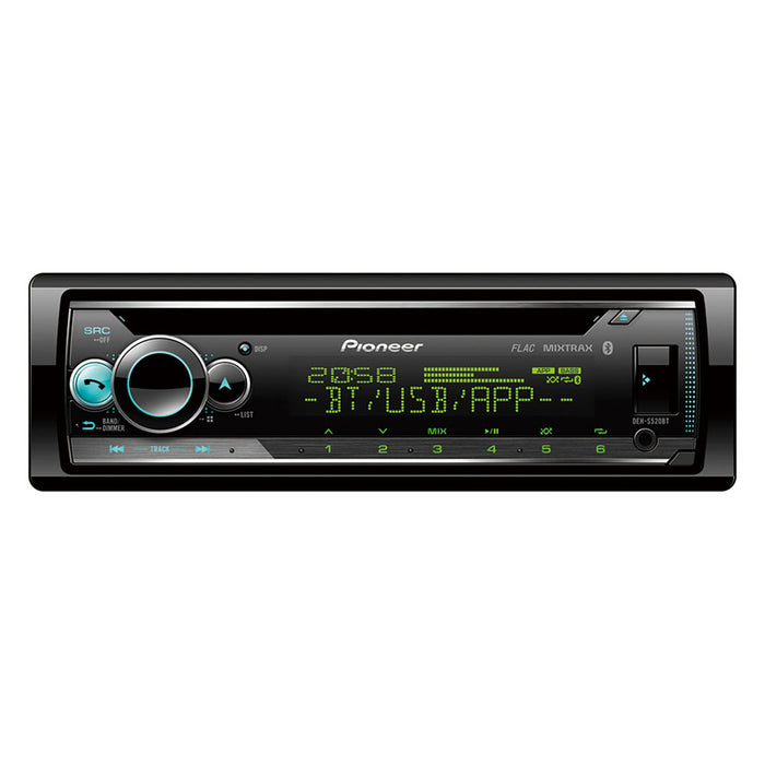 Pioneer DEH-S520BT Single Din CD Player with Bluetooth Aux USB and Spotify