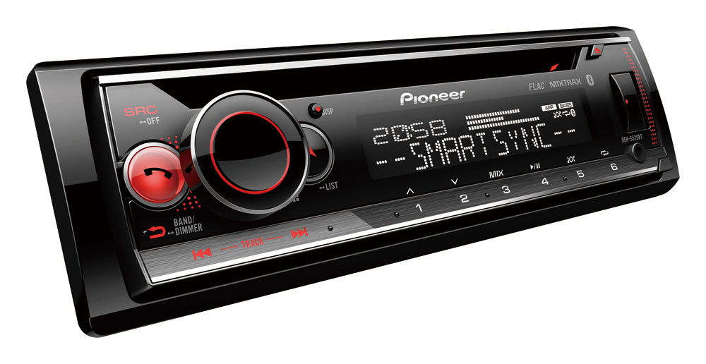 Pioneer DEH-S520BT Single Din CD Player with Bluetooth Aux USB and Spotify