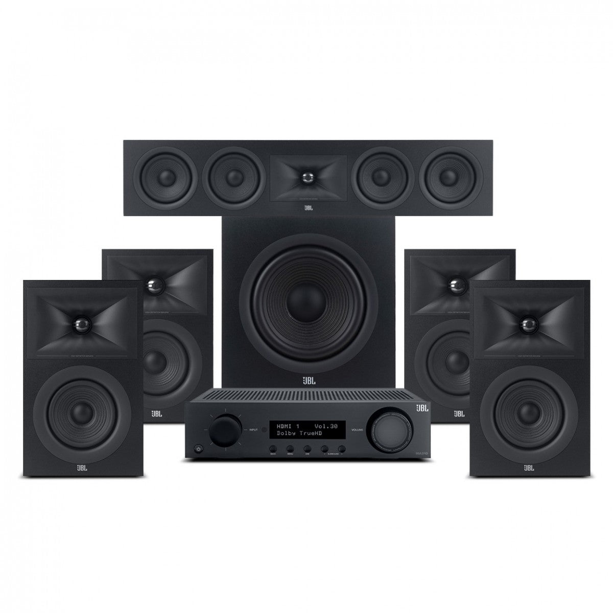 JBL MA310 AV Receiver & JBL Stage 250B 5.1 Package, - Nottingham HiFi