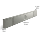 KEF XIO Sound Bar Silver Grey