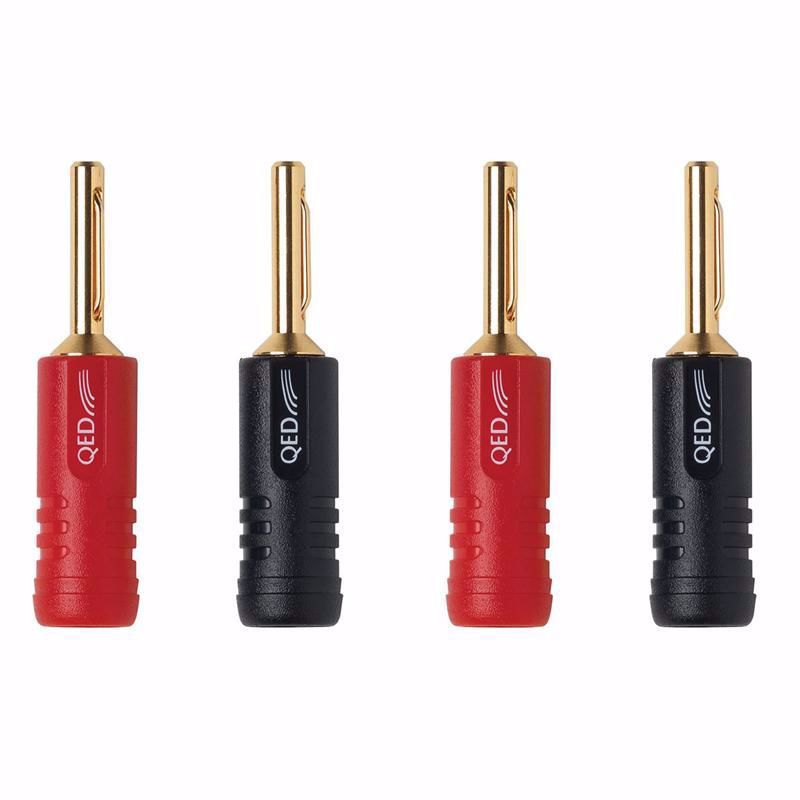 QED Screwloc 4MM Banana Plug (4 Pack)