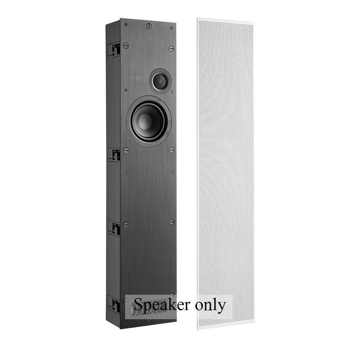PMC Speakers ci90slim-In-wall speaker supplied with white grille H 900mm x W 190mm x D 103mm