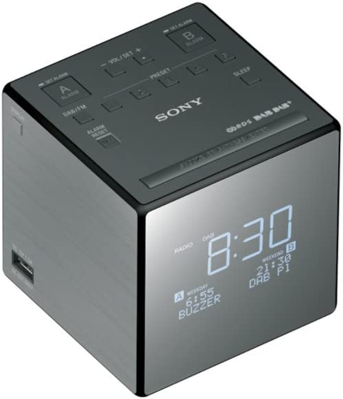 Sony XDR-C1DBP DAB/FM Clock Radio With USB Charging Port