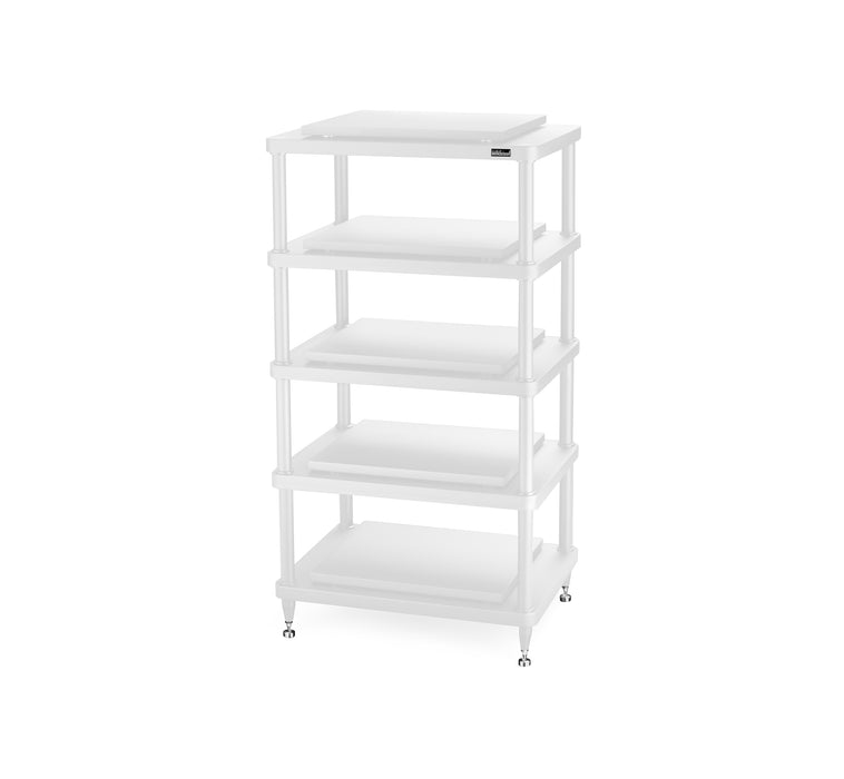Solid Steel S5-5 5 Shelf Hifi Stand White
