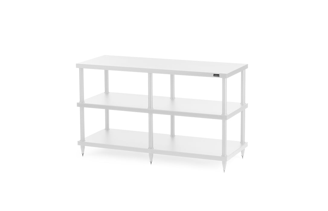 Solid Steel S4-3 3 Shelf A/V Stand White