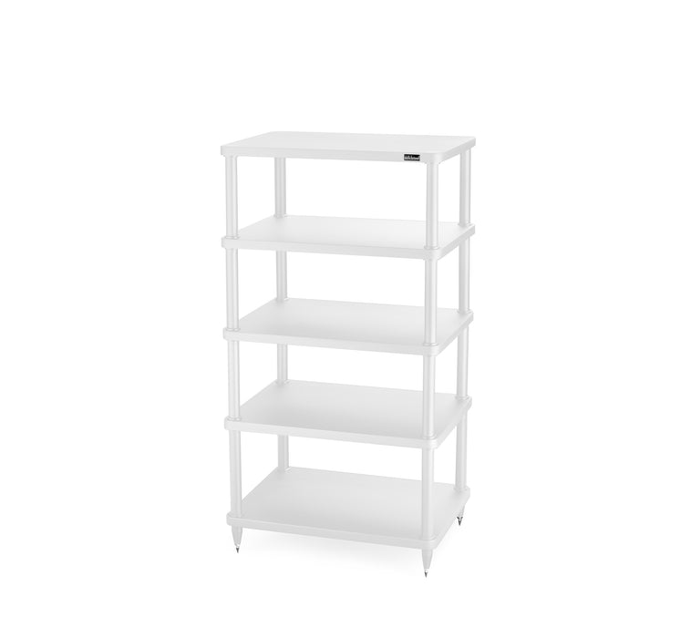 Solid Steel S3-5 5 Shelf Hifi Stand White