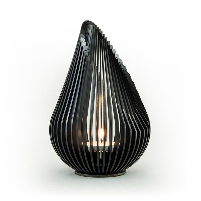 Glowbus Growdrop Luxury Centrepiece Candle Holder Black Steel L