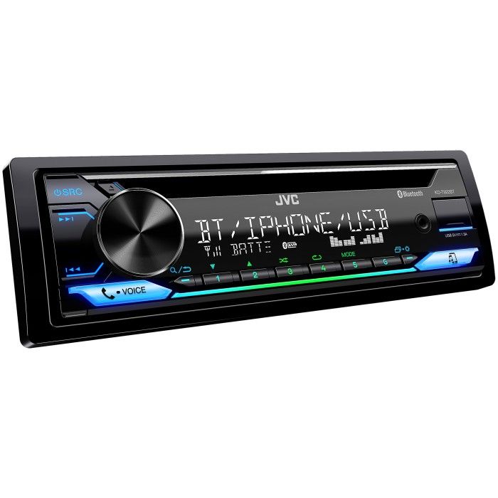 JVC KD-T922BT Single Din CD Player with Bluetooth Aux USB and Spotify