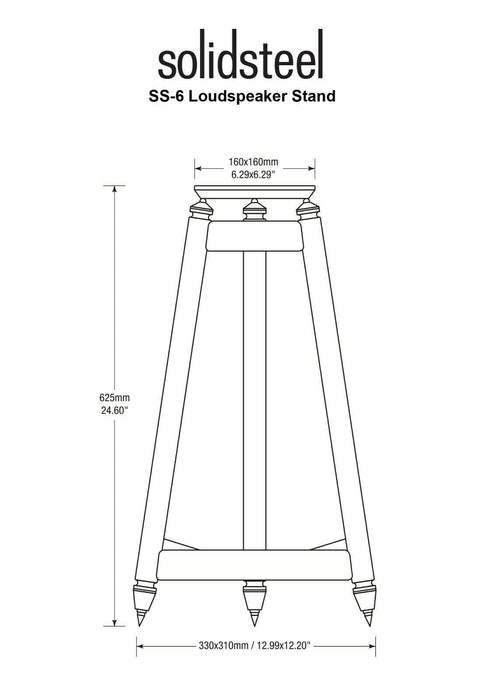 Solid Steel SS-6 Speaker Stands RAW